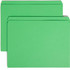 Smead Green Letter-Size Top Tab Folders, 11-Point, 2-Ply Straight-Cut Tab, 100/Box