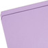 Close-up of a lavender Smead straight-cut end tab file folder.