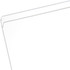 Close-up of the reinforced straight-cut end tab on a white Smead file folder.
