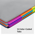 Edge view of Smead gray project organizer highlighting 12 bright color-coded poly tabs