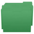 Green Top Tab File Folders, Letter Size, 1/3-Cut Tabs, 11 pt, 100/Box (S-30503-GRN)