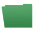 Green Top Tab File Folders, Letter Size, 1/3-Cut Tabs, 11 pt, 100/Box (S-30503-GRN)