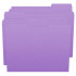 Lavender Top Tab File Folders, Letter Size, 1/3-Cut Tabs, 11 pt, 100/Box (S-30503-LAV)