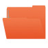 Orange Top Tab File Folders with 2 Fasteners, Letter Size, 1/3-Cut Tabs, 11 pt, 50/Box (S-30503-ORG-13)