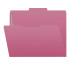 Pink Top Tab File Folders with 2 Fasteners, Letter Size, 1/3-Cut Tabs, 11 pt, 50/Box (S-30503-PNK-13)