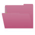 Pink Top Tab File Folders with 2 Fasteners, Letter Size, 1/3-Cut Tabs, 11 pt, 50/Box (S-30503-PNK-13)
