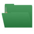 Green Top Tab File Folders with 2 Fasteners, Letter Size, 1/3-Cut Tabs, 11 pt, 50/Box (S-30503-GRN-13)