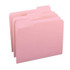Smead Pink File Folders, 1/3-Cut Top Tab, Letter Size, 100/Box (12643)