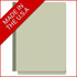 Angled rear view of green letter size end tab pressboard classification folder