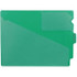 Green center tab vinyl outguide with extended double-sided “OUT” tab and clear front pocket for charge-out slips, letter size.