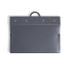 Back view of Smead 92061 neutral cascading wall organizer showing clear front document pocket and elastic band