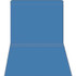 Blue straight-cut letter size file folder with reinforced top tab, 11-point stock, no fasteners