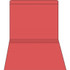 Red straight-cut letter size file folder with reinforced top tab, 11-point stock, no fasteners