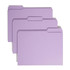 Smead Lavender File Folders, 1/3-Cut Top Tab (Double Ply), Letter Size, 100/Box (12434)