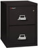 FireKing File Cabinet, 1-Hour Fire Resistant, 2-Drawer, Legal Size, 25" Deep, Black