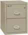 FireKing File Cabinet, 1-Hour Fire Resistant, 2-Drawer, Legal Size, 25" Deep, Pewter