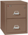 FireKing File Cabinet, 1-Hour Fire Resistant, 2-Drawer, Legal Size, 25" Deep, Tan