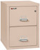 FireKing File Cabinet, 1-Hour Fire Resistant, 2-Drawer, Legal Size, 25" Deep, Champagne