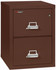 FireKing File Cabinet, 1-Hour Fire Resistant, 2-Drawer, Legal Size, 25" Deep, Brown