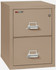 FireKing File Cabinet, 1-Hour Fire Resistant, 2-Drawer, Legal Size, 25" Deep, Taupe