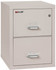 FireKing File Cabinet, 1-Hour Fire Resistant, 2-Drawer, Legal Size, 25" Deep, Platinum