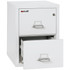 FireKing File Cabinet, 1-Hour Fire Resistant, 2-Drawer, Legal Size, 25" Deep, Artic White, Open