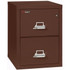 Brown FireKing File Cabinet, Legal Size, 25" Deep, 2-Drawer