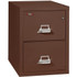 FireKing File Cabinet, 1-Hour Fire Resistant, 2-Drawer, Legal Size, 31" Deep, Brown