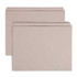 Smead Reinforced Tab File Folders - Straight-Cut Tab, Letter Size, Gray, 1 Fastener (Not Pictured), 50/Box