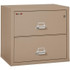 FireKing Lateral File Cabinet, 1-Hour Fire Resistant, 2-Drawer, Letter/Legal, 31" Wide, Taupe