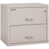 FireKing Lateral File Cabinet, 1-Hour Fire Resistant, 2-Drawer, Letter/Legal, 31" Wide, Platinum
