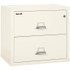 FireKing Lateral File Cabinet, 1-Hour Fire Resistant, 2-Drawer, Letter/Legal, 31" Wide, Ivory White
