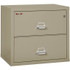 FireKing Lateral File Cabinet, 1-Hour Fire Resistant, 2-Drawer, Letter/Legal, 31" Wide, Pewter