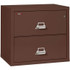 FireKing Lateral File Cabinet, 1-Hour Fire Resistant, 2-Drawer, Letter/Legal, 31" Wide, Brown