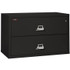 FireKing Lateral File Cabinet, 1-Hour Fire Rated, 2-Drawer, 44" Wide, Black