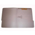 Open gray letter-size file folder with one metal fastener in position 1 on the left interior panel, reinforced 1/3-cut top tab, Smead 12334-F1.