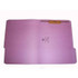 Open lavender letter-size file folder with one metal fastener in position 1 on the left interior panel, reinforced 1/3-cut top tab, Smead 12434-F1.
