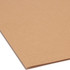 Detailed view of Smead kraft reinforced tab file folder corner showing durable heavyweight kraft material