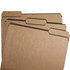 Top view of Smead kraft fastener file folders showing 1/3-cut tabs for labeling and organization
