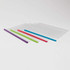 Clear poly report covers and colored sliding binding bars for assembling presentations and reports