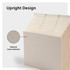 Smead stadium file organizer with beige natural linen exterior and upright expanding design for desktop filing