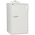 Phoenix BSS6102 battery storage and charging safe, front close angled view with key lock and warning label