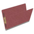 Dark Red Legal-Size End Tab Pressboard Folders, 25-Point, 2 Fasteners, 25/Box