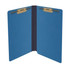 Royal blue end tab fastener file folder open interior showing two fasteners positions 1 and 3