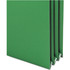 Close-up of green Smead poly file pocket showing 3-1/2 inch capacity and expandable accordion sides.