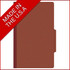 Front view of red legal size top tab classification folder with 2 inch expansion, top tab, and no divider, made in the USA