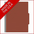 Closed red letter size top tab classification folder with 3-inch gray Tyvek expansion and Made in the U.S.A. banner.