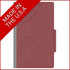 Closed dark red legal size top tab classification folder with 3-inch gray Tyvek expansion and Made in the U.S.A. banner.