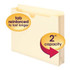 Manila File Jackets, Letter Size, Reinforced Straight-Cut Tab, 2" Expansion, Manila, 50/Box