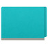 End Tab Econo Pressboard Folders with Fasteners, Letter Size, Light Blue, 18pt Stock, 2" Expansion (25/Box) - Shelf Folder